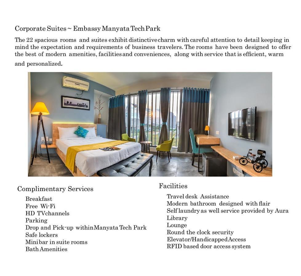 Aura Corporate Suites At Manyata Tech Park Бангалор Экстерьер фото